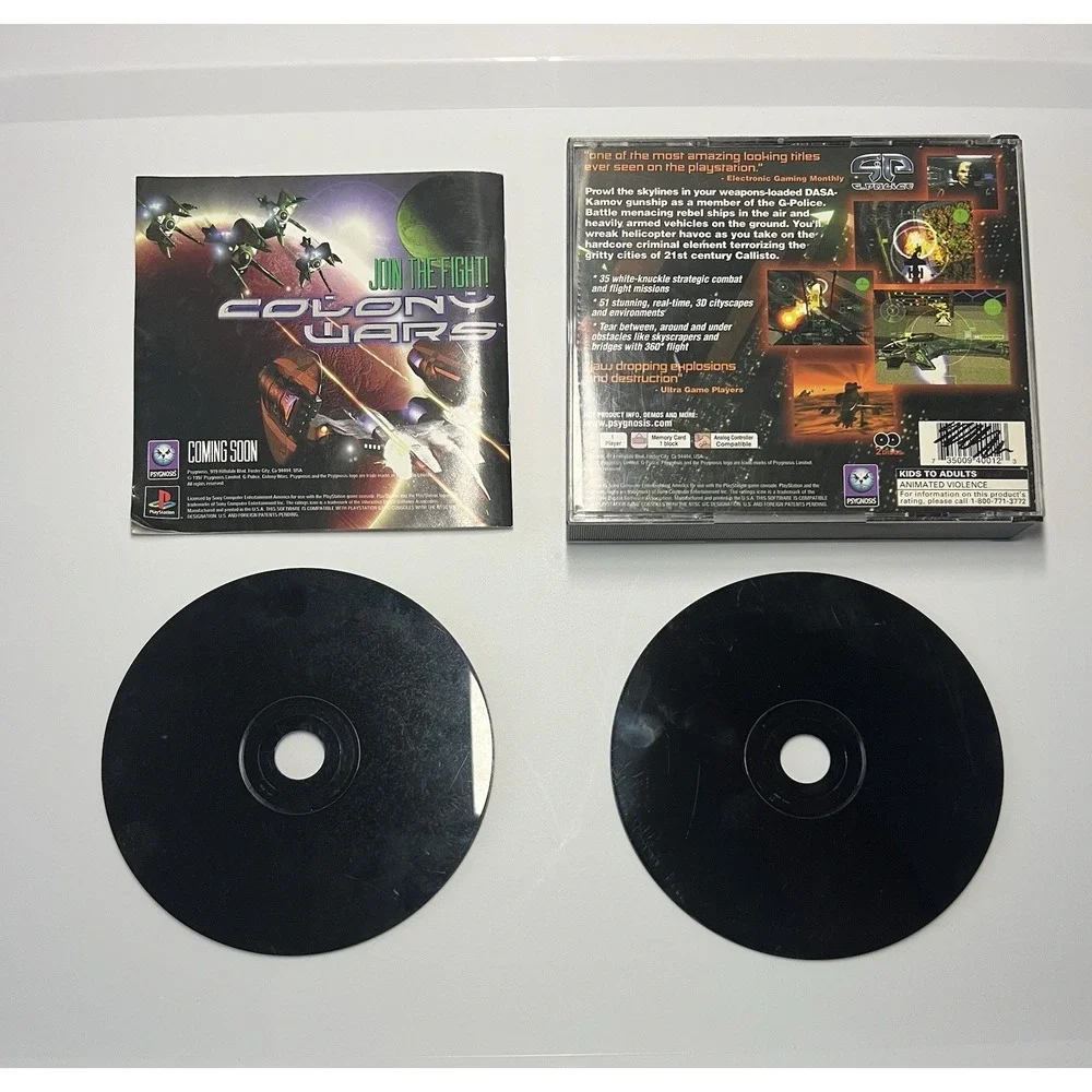 G-Police‎ (Sony PlayStation 1, 1997) Complete In Case Cracked Case Tested Gaming